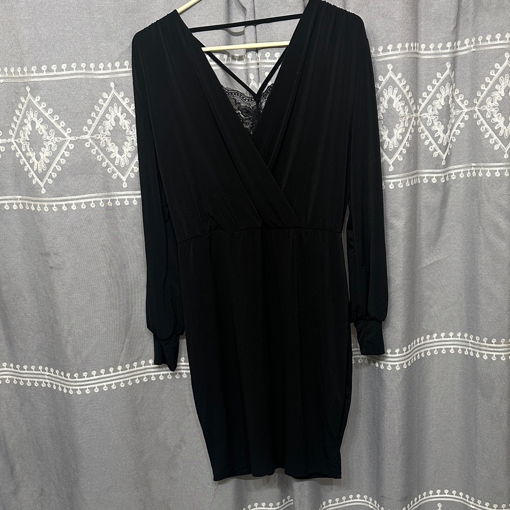Maurices Black Long Sleeve Dress L